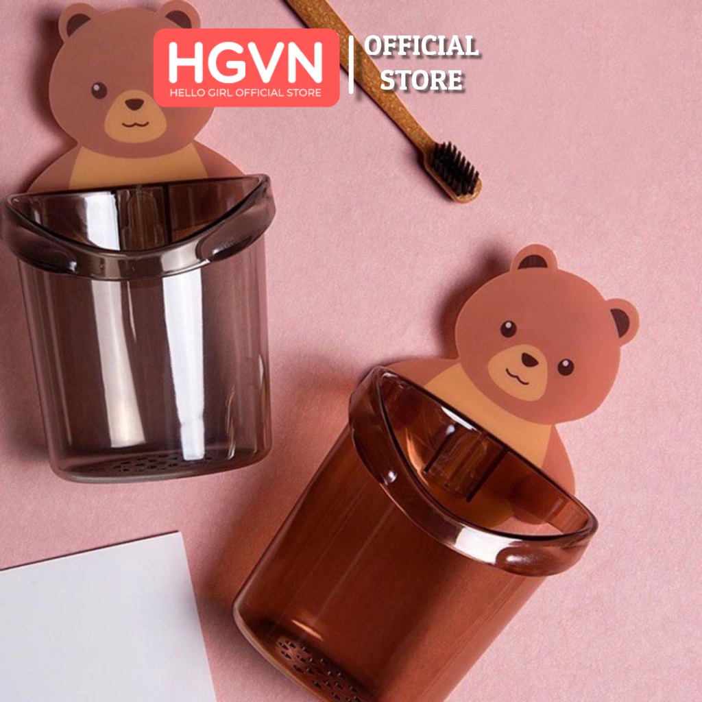 Ống Cắm bàn Chải Hình Gấu Dễ Thương #C109