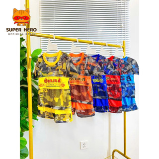 (LTN02,8-18kg)quần áo bé trai - bộ lưới tay ngắn cho bé trai vải siêu mát mẫu nhiều màu