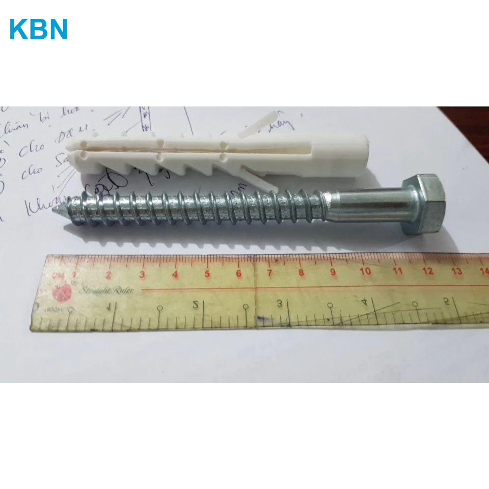 Bộ Vít M12 chuyên dụng hiệu KBN chịu lực cao dài 12cm x phi 12mm ( tắc kê nhựa, Vít sắt M12 )