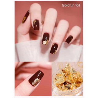 Giấy foil, giấy bạc lẻ hủ 20g (Hũ) giấy bạc vàng trang trí móng học nail