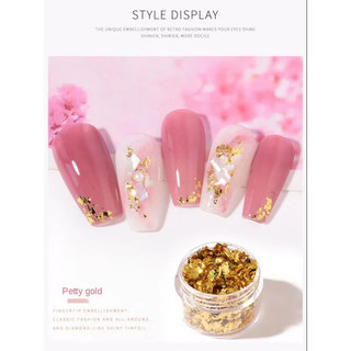 Giấy foil, giấy bạc lẻ hủ 20g (Hũ) giấy bạc vàng trang trí móng học nail