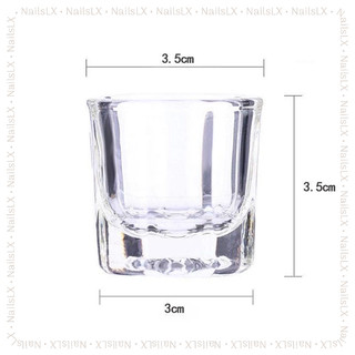 Ly thuỷ tinh đựng lưu huỳnh làm móng (Cốc) liquid acetone alcohol rửa cọ cồn làm nail