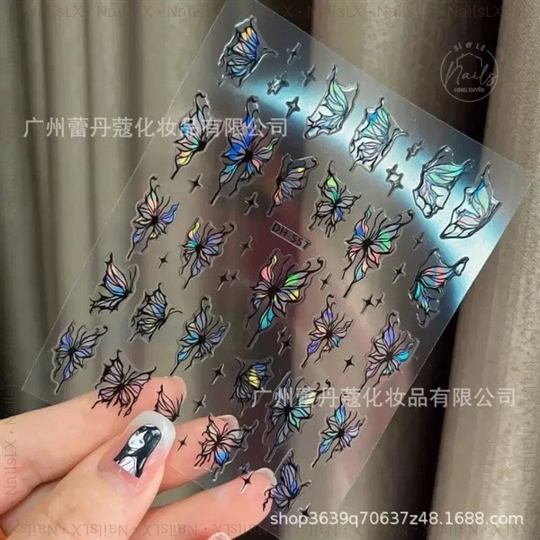 Sticker bướm 5D dán móng DH-557 trang trí móng dán nail