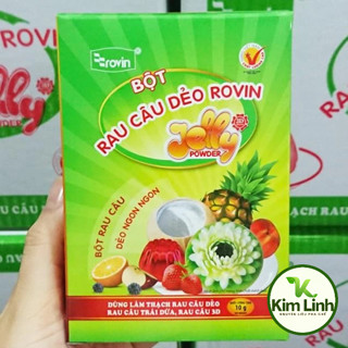 BỘT RAU CÂU DẺO, GIÒN  ROVIN JELLY HOÀNG YẾN - hộp 120gr (12 gói x 10gr ) (10gói x 25gr)