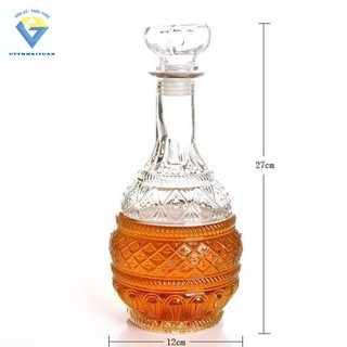 BR08 Bình đựng rượu ngâm sâm thuỷ tinh 750ml