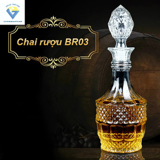 BR03 Bình đựng rượu ngâm sâm thủy tinh 750ml