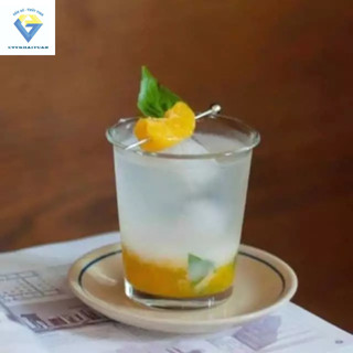 Ly thủy tinh miệng loe 340ml , ly thủy tinh uống cafe , sinh tố , nước detox R106 ( 1 LY )