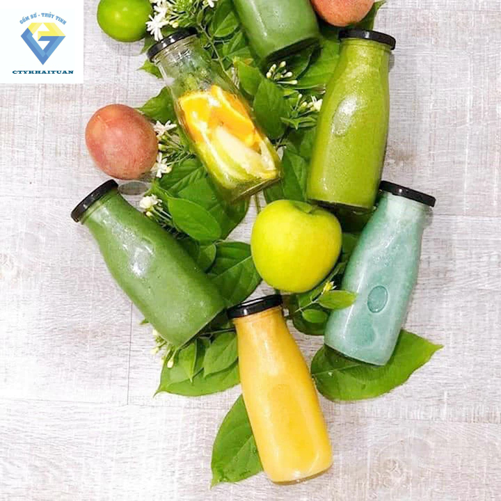 Chai thủy tinh nắp thiếc 300ml / Bình thủy tinh kèm nắp thiếc có dung tích là 300ml