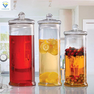  Bình ngâm rượu thủy tinh 10 lít trụ trơn có van và không van-thể tích thực đựng 8 lít 