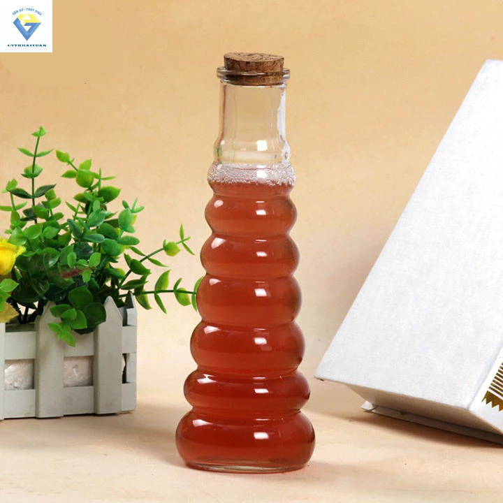 Chai thủy tinh hồ lô nút bần