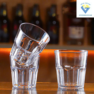 Bộ 6 ly uống bia / 6 ly thủy tinh uống trà 300ml - FM300 / Hộp 6 ly thủy tinh 8 góc FM300 ly trắng đẹp