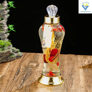 Bình ngâm sâm thủy tinh / bình thuỷ tinh 2 lít / Sâm 1 lít / bình sâm phú hoà loại 1 lít và 2 lít chân đế vàng