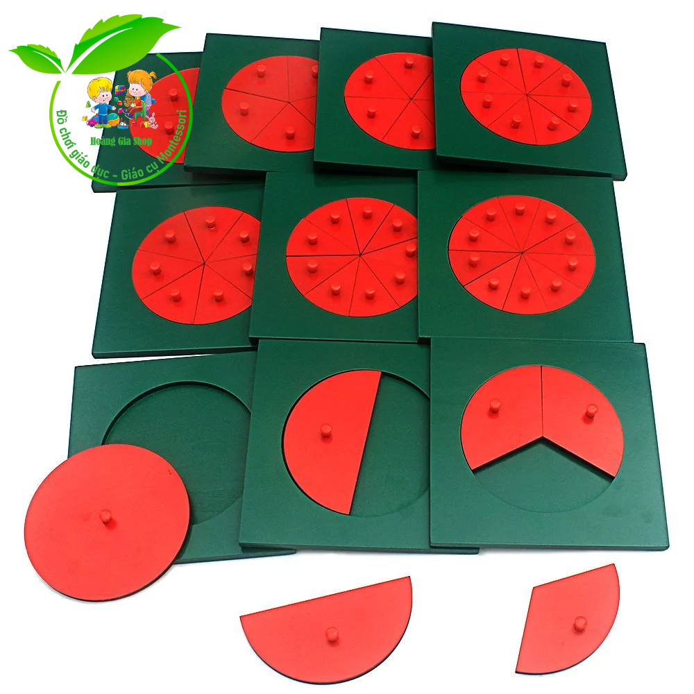 Khung phân số tròn không kệ - Fraction Circles without Stands