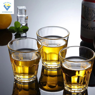 Bộ 12 cái ly thủy tinh 8 góc lùn KH389 CẨM ĐẠT uống trà đá