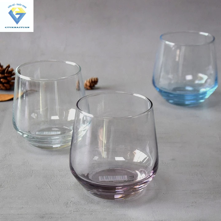 Ly Thủy Tinh Deli oval tròn lùn to 350ml | Cốc Thủy Tinh Cao Cấp