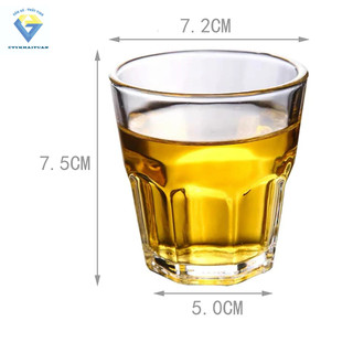 Bộ 6 ly thủy tinh 150ml / ly 8 góc nhỏ kh130 uống trà, ly uống rươu đá lạnh / ly 150ml