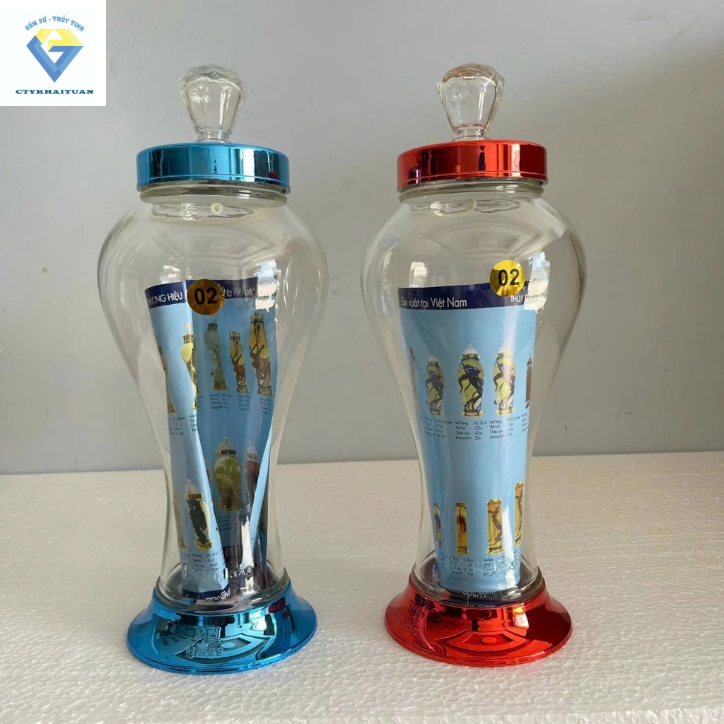 Bình ngâm rượu sâm thủy tinh 2 lít