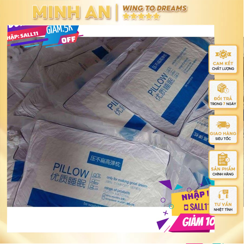 GỐI NGỦ COMBO 2 gối bông cao cấp hilton
