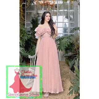MAXI REN HỒNG PHỐI BÈO CUTOUT PHÍA TRƯỚC 240424