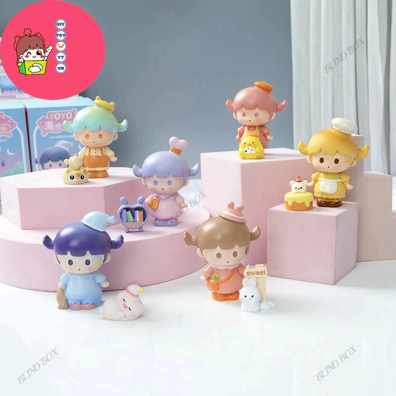 MỘT NGÀY CỦA YOYO - Đồ chơi BLIND BOX hộp mù các mô hình nhân vật hoạt hình làm phụ kiện trang trí, 