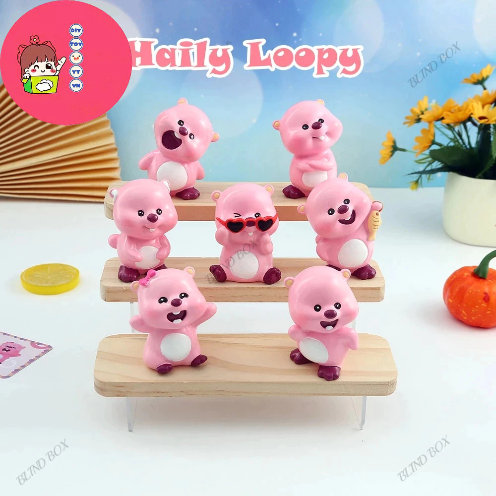 HAILY LOOPY -Blind Box Loopy Hải Ly Hồng Cute Hộp Mù Loopy Figure Nhân Vật Hoạt Hình Đồ Chơi Sưu Tầm