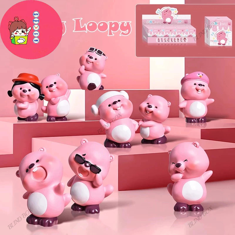 HAPPY LOOPY - Đồ chơi BLIND BOX hộp mù sưu tầm tượng mô hình mini chú hải ly loopy decor dễ thương