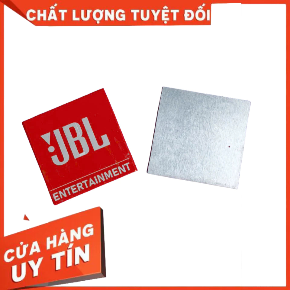 Logo thùng loa - tem thùng loa cỡ 5x5cm chất liệu nhôm: Giá 2 chiếc