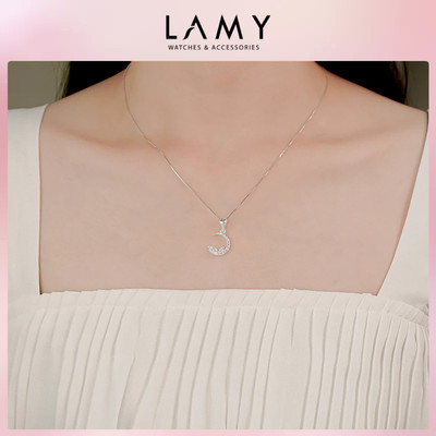 Dây chuyền bạc nữ LAMY Moon Light Necklace Silver 6338WH - Dây chuyền bạc ta