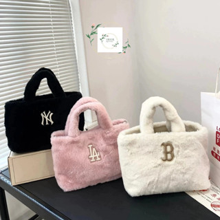 Túi Tote lông mịn M lb quai xách có dây đeo chéo