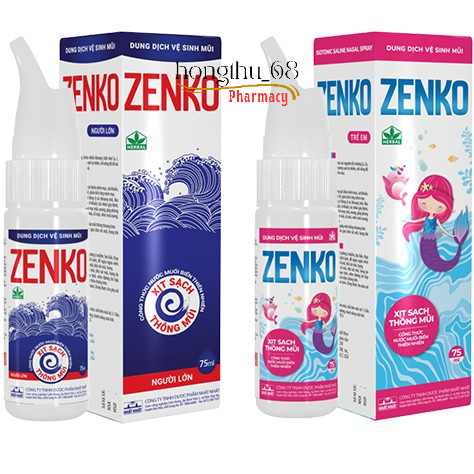 DUNG DỊCH VỆ SINH MŨI ZENKO chai 75ml