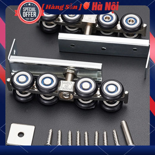1 Cặp 8 Bánh Xe Cửa Trượt Con Lăn Phần Cứng Treo Đường Sắt Im Lặng CoinisiCoo
