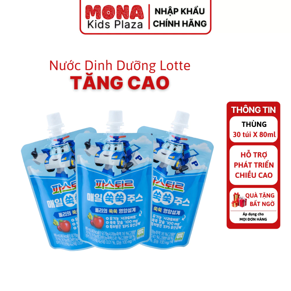 Nước Dinh Dưỡng LOTTE TĂNG CAO - Bổ Sung Canxi Hữu Cơ, Hỗ Trợ Tăng Chiều Cao Toàn Diện, Tăng Cường S