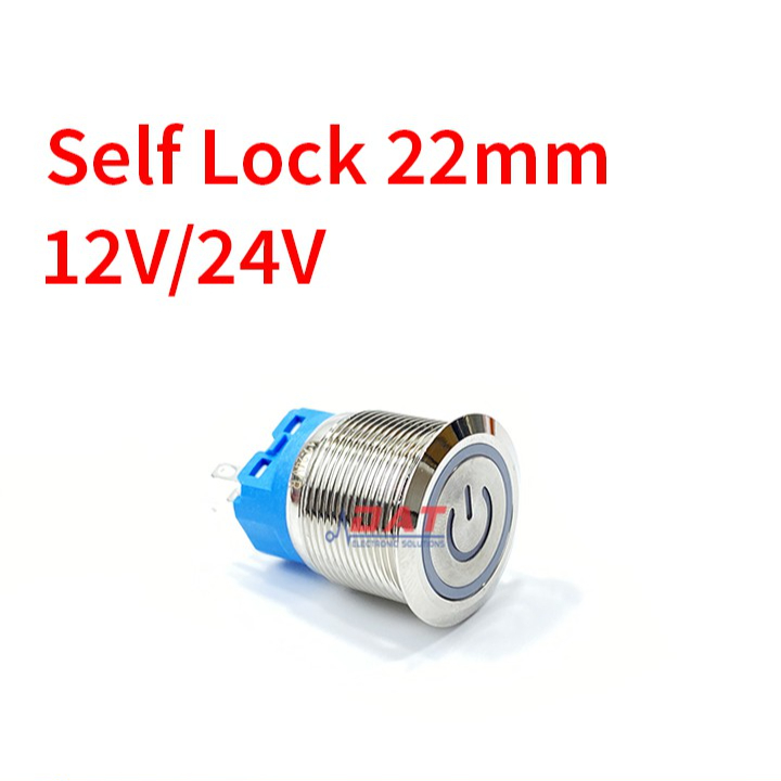 Nút Nhấn Vòng Đèn Tự Khóa 22mm 12V 24V