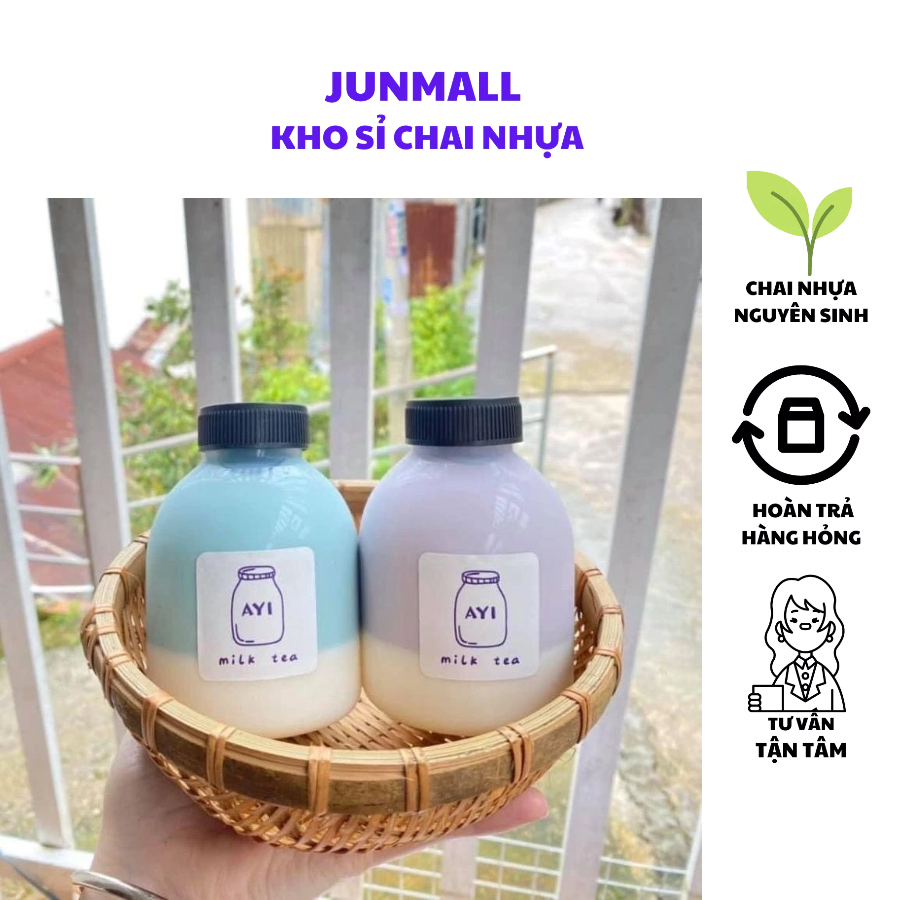 Combo 100 Chai bầu lùn 500ml, chai ù lùn, chai nhựa 500ml