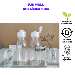 Combo 10 chai nhựa pet nhựa nguyên sinh nắp bật 40ml 50ml 75ml 100ml 120ml trong suốt