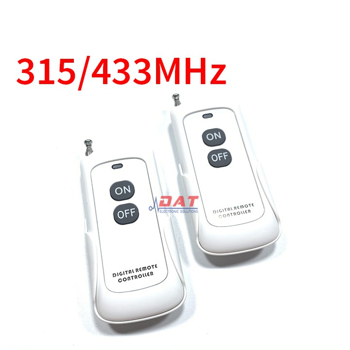 Remote RF 2 Nút On OFF 300 Mét Kèm Đế