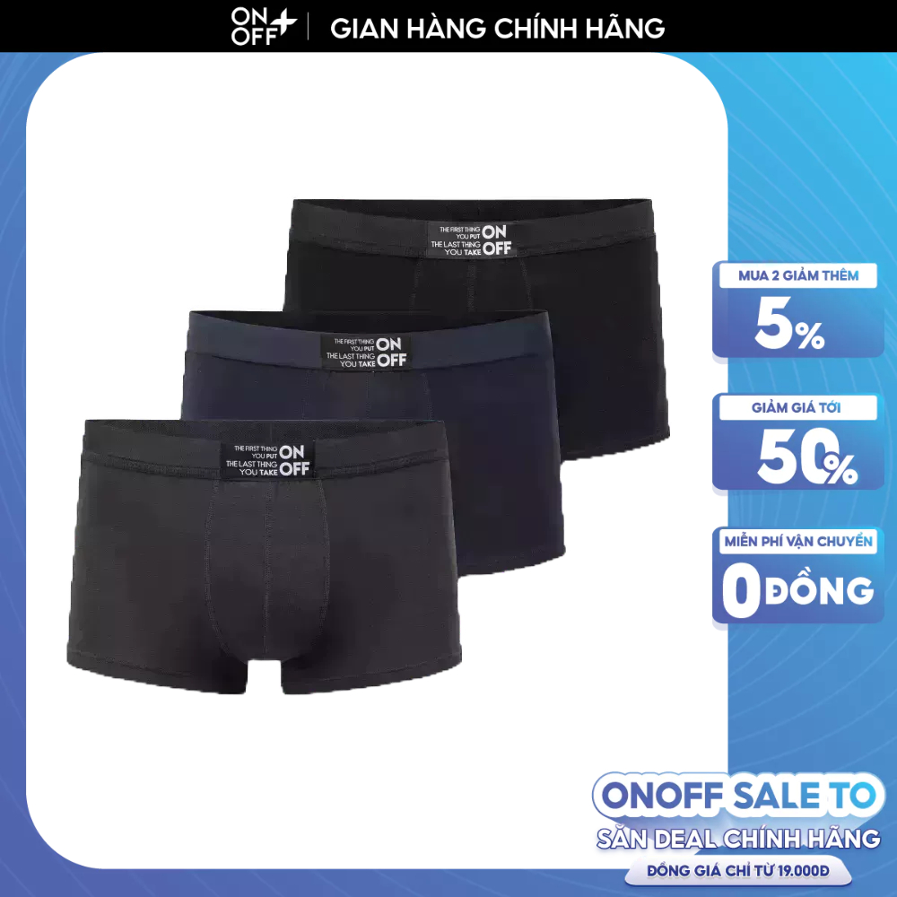 Combo 3 quần lót nam ONOFF cotton USA thoáng mát, kháng khuẩn - 18UO23A055