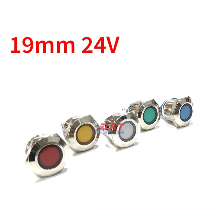 Đèn LED Báo 19mm Chống Nước 24V