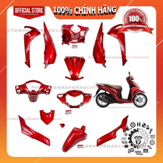 [LẺ MÓN] Dàn áo Vision 110 2014 2015 2016 2017 2018 2019 2020 màu Đỏ Tươi chính hãng, Bộ vỏ nhựa màu vision k44