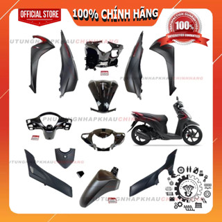 [LẺ MÓN] Dàn áo Vision 110 K44 Đen Nhám 2017 2018 chính hãng, Bộ vỏ nhựa màu vision 110 2019 2020 đen mờ