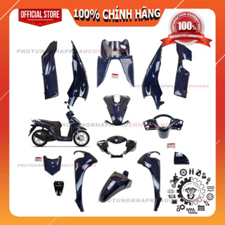   LẺ MÓN  Dàn áo Vision 110 2021 2022 màu Xanh Mực bản Cao Cấp chính hãng Bộ vỏ nhựa màu vision 110 k2c 