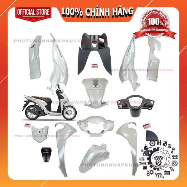 [LẺ MÓN] Dàn áo Vision 110 2023 2024 màu Trắng Đen 2021 2022 chính hãng, Bộ vỏ nhựa màu vision 110 k