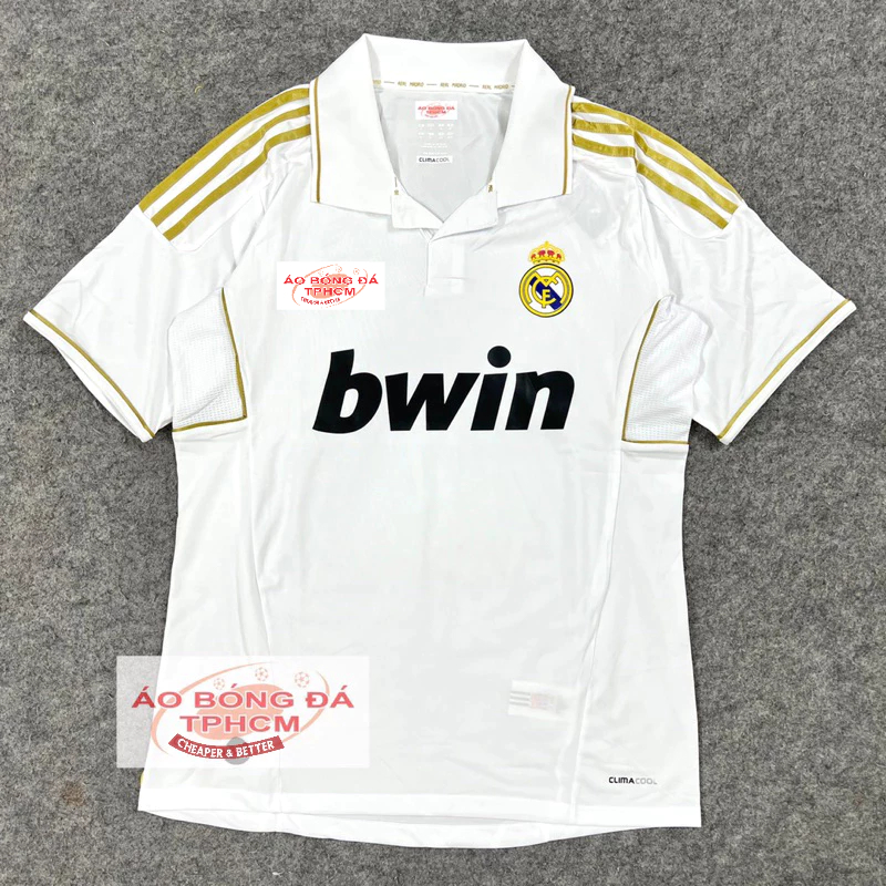Retro.REAL.11/12 - Áo Bóng Đá RETRO CLASSIC hàng Thái cao cấp - Retro.REAL Trắng vĐồng