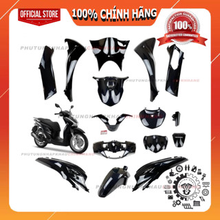   LẺ MÓN  Dàn áo SH 160i SH 150i SH 125i đời 2020-2023 màu Đen Bóng Bộ áo xe Honda SH 4 val 2021 2022 2024 2025 