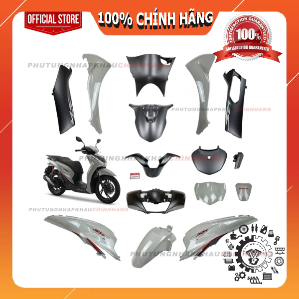 [LẺ MÓN] Dàn áo SH 160i, SH 125i màu Xám Xi Măng bản Thể Thao 2024 2023, SH 150i 2020 2021 2022 chín