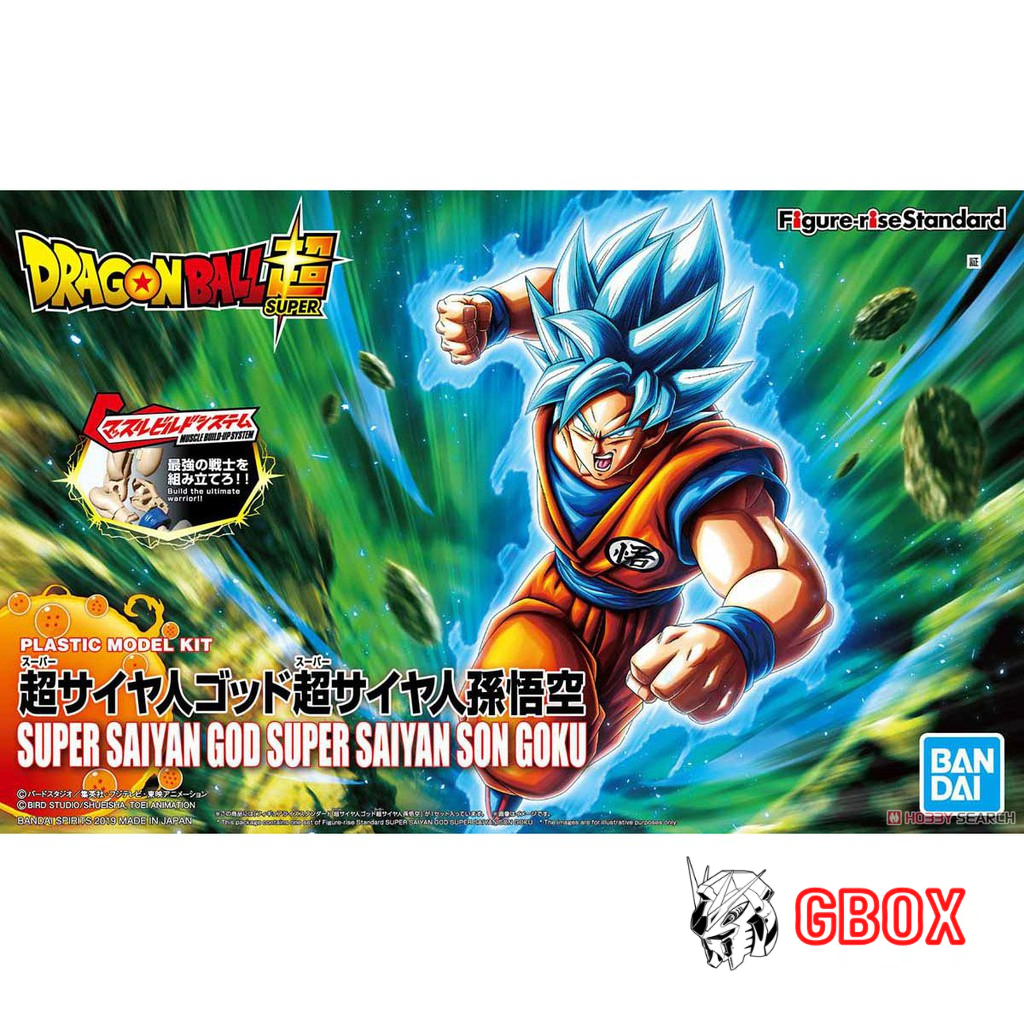 Mô hình lắp ráp Son Goku Super Saiyan God 228 Ver. DragonBall Dragon Ball Z Bandai Figure Rise Standard Songoku