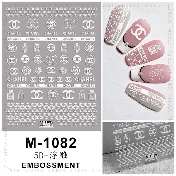 Sticker dán móng 5D mã M-1082 (Miếng) dán móng trang trí móng