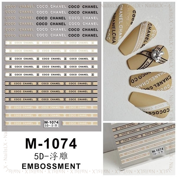 Sticker Chanel dán móng 5D mã M-1074 (Miếng)