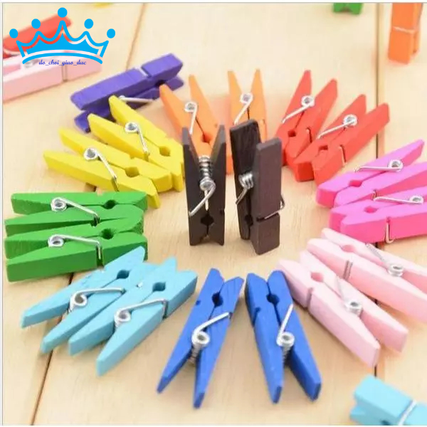 Bộ 50 kẹp gỗ màu 4.5cm