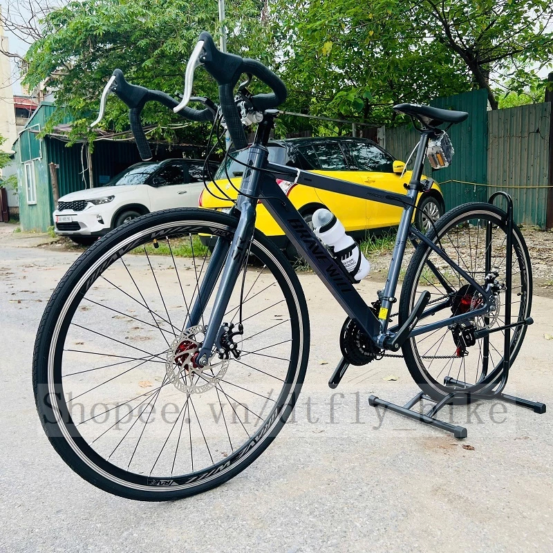 Xe Đạp Đua Road BRAVE WILL R5000 Mẫu Mới Khung Nhôm Sơn Tĩnh Điện,Bộ Đề Shimano 21 Tốc Độ, Vành Nhôm